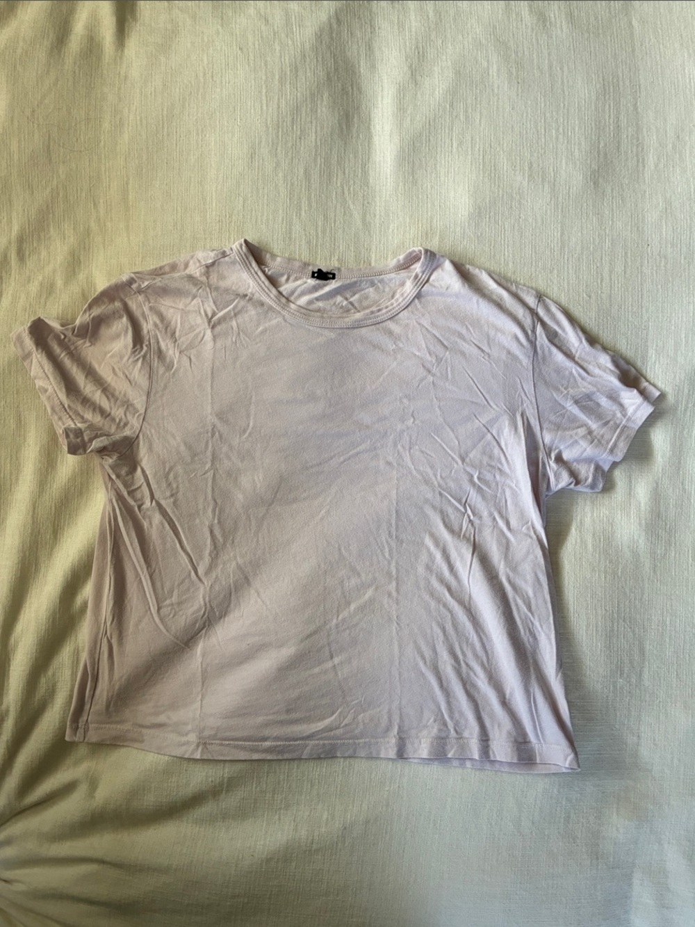 Monrow Light Lavender Crew Neck Tee